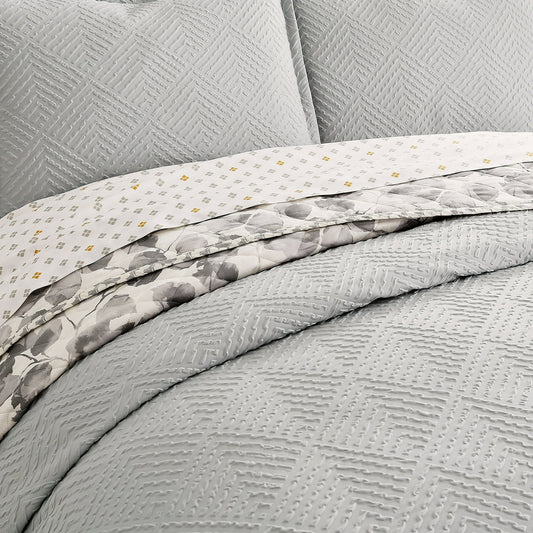 Scott Living Ventura Polyester 3pc Set-1 Duvet, 2 Pillow Shams, Full/Queen, King