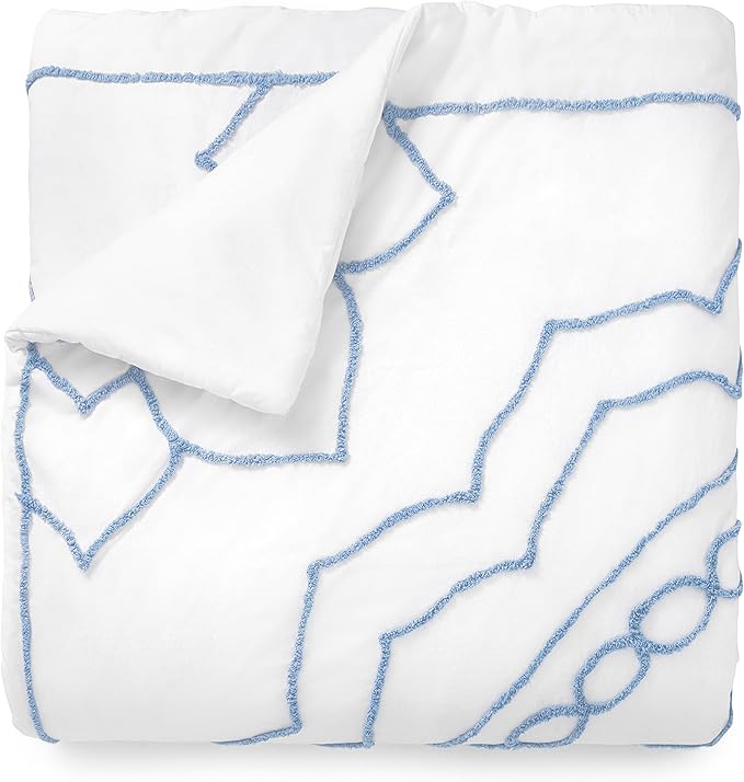 Martha Stewart Sophia Medallion 100% Cotton 3pc Set-1 Duvet, 2 Pillow Shams