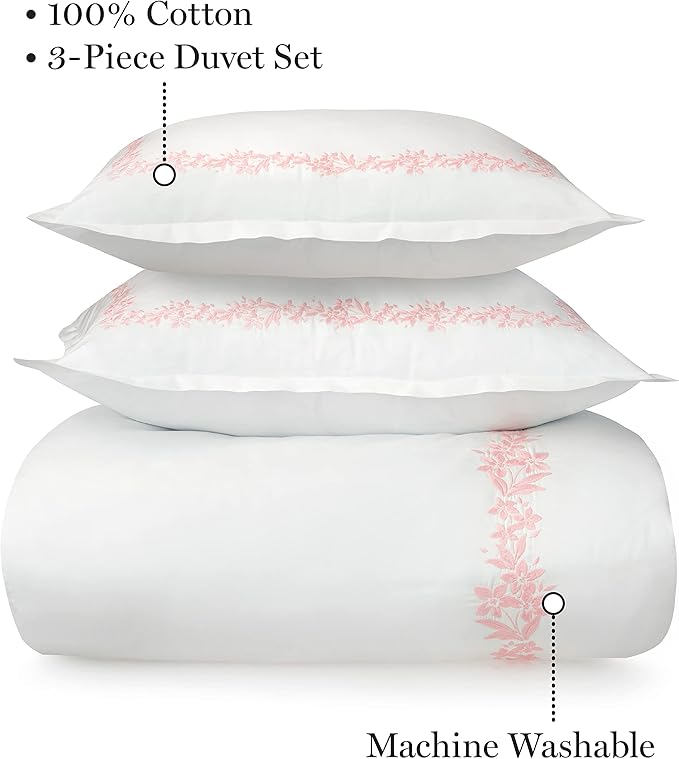 Martha Stewart Wildflower 100% Cotton 3pc Set-1 Duvet, 2 Pillow Shams