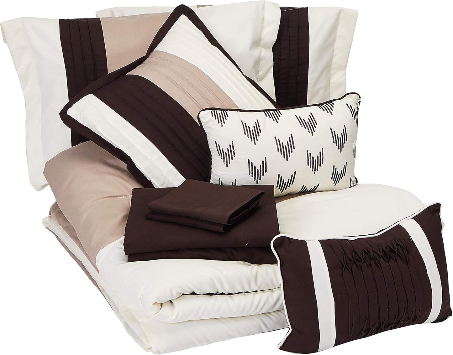 BED IN BAG Chic Home Ayelet 10 PC Comforter, Shams, Decorative Pillows, Sheets