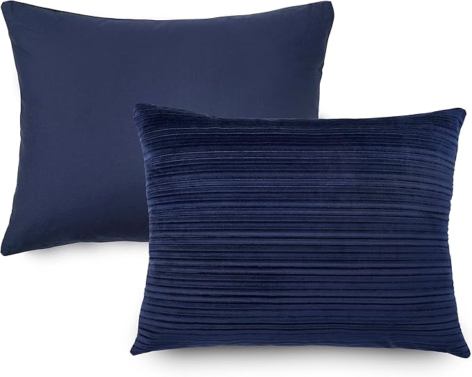 Martha Stewart Natalie 100% Cotton/Polyester Reversible 3pc Set-1 Duvet, 2 Pillow Shams