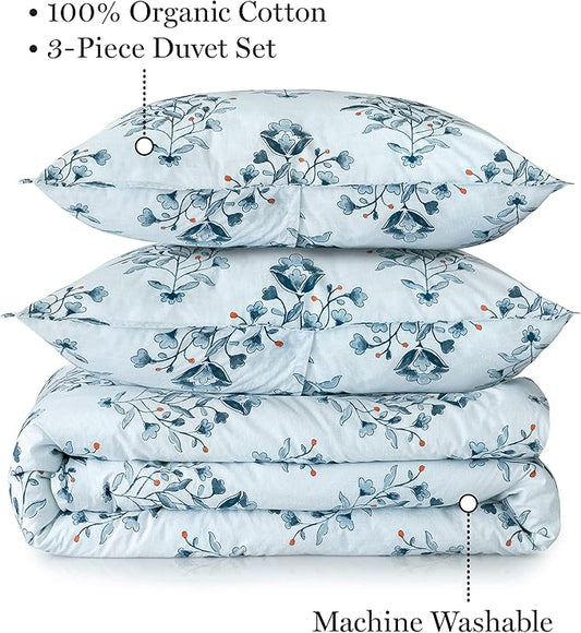 Martha Stewart Rohan 100% Cotton 3pc Set-1 Duvet, 2 Pillow Shams