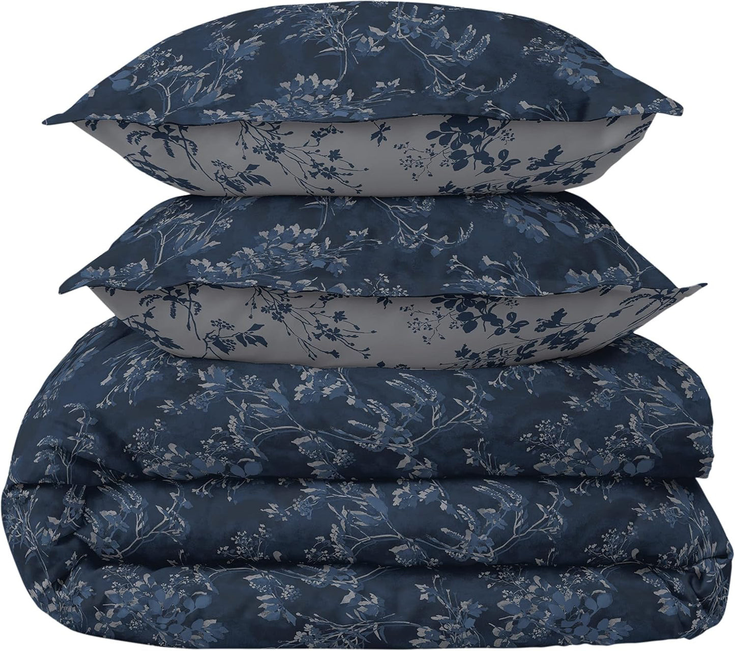 Scott Living Lissete Cotton 3pc Set-1 Duvet, 2 Pillow Shams, Full/Queen, King