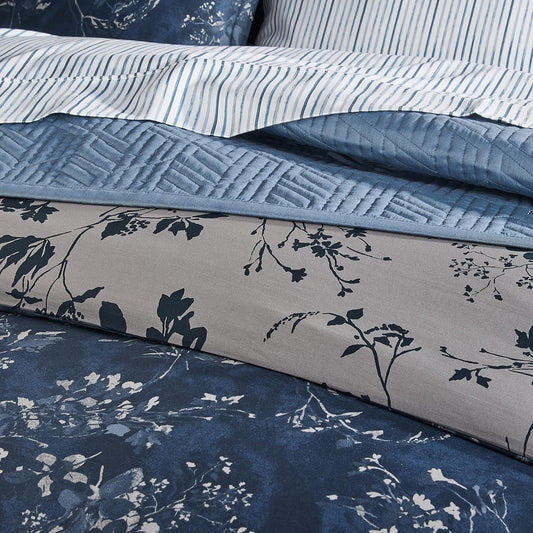 Scott Living Lissete Cotton 3pc Set-1 Duvet, 2 Pillow Shams, Full/Queen, King