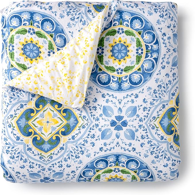 Martha Stewart Aria 100% Cotton 3pc Set-1 Duvet, 2 Pillow Shams