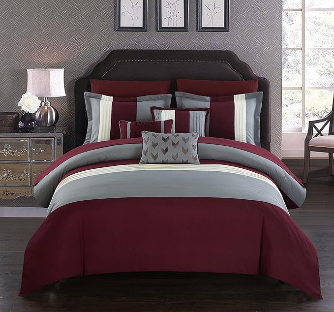 BED IN BAG Chic Home Ayelet 10 PC Comforter, Shams, Decorative Pillows, Sheets
