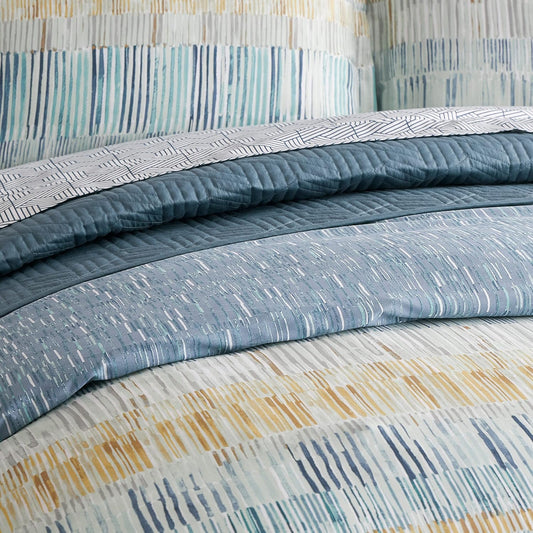 Scott Living Santiago Cotton 3pc Set-1 Duvet, 2 Pillow Shams, Full/Queen, King