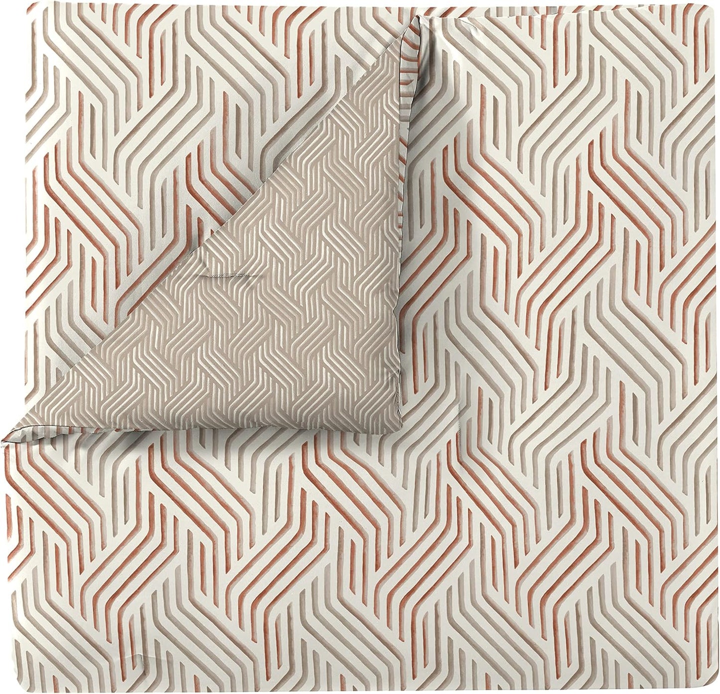 Scott Living Landry Cotton 3pc Set-1 Duvet, 2 Pillow Shams, Full/Queen, King