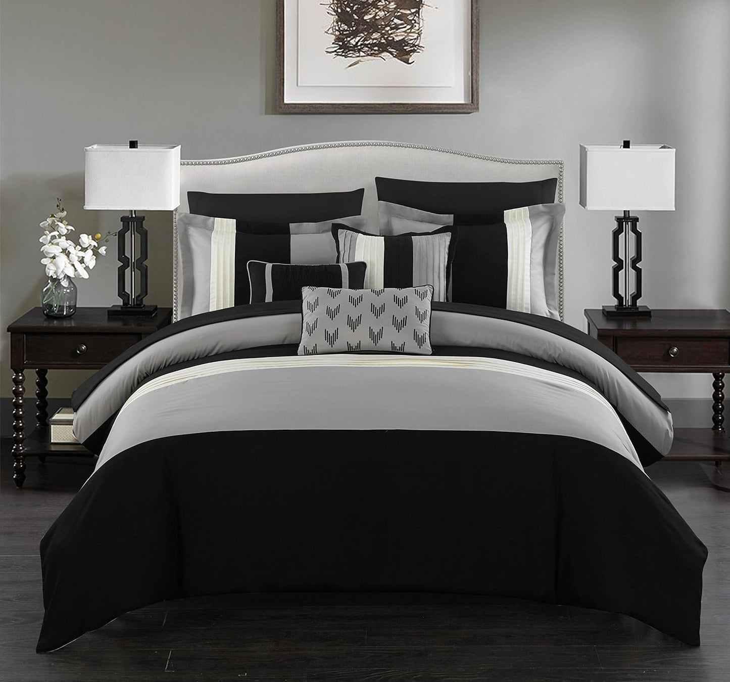 BED IN BAG Chic Home Ayelet 10 PC Comforter, Shams, Decorative Pillows, Sheets