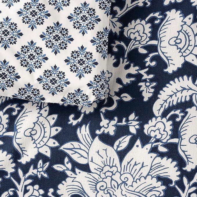 Martha Stewart Kyra 100% Cotton 3pc Set-1 Duvet, 2 Pillow Shams