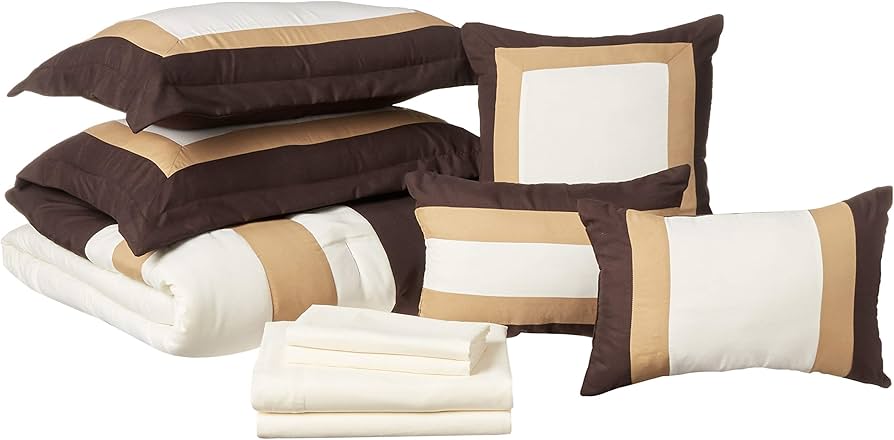 BED IN BAG Chic Home Duke 10 PC Comforter Set, Shams, Decorative Pillows, Sheets