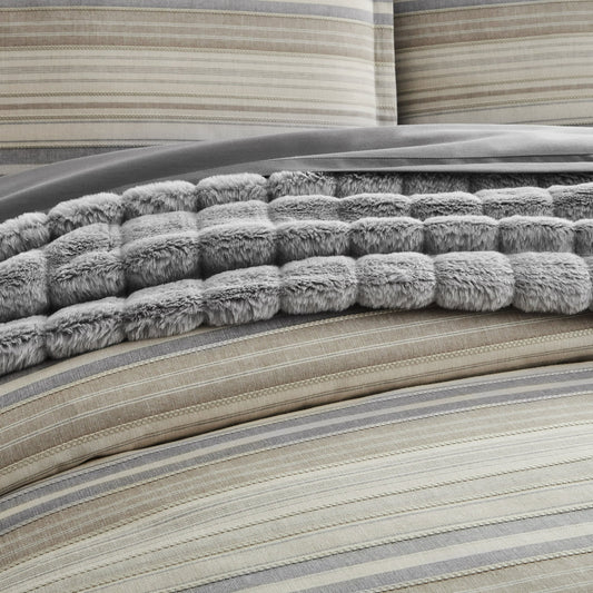 Scott Living Indio Cotton 3pc Set-1 Duvet, 2 Pillow Shams, Full/Queen, King