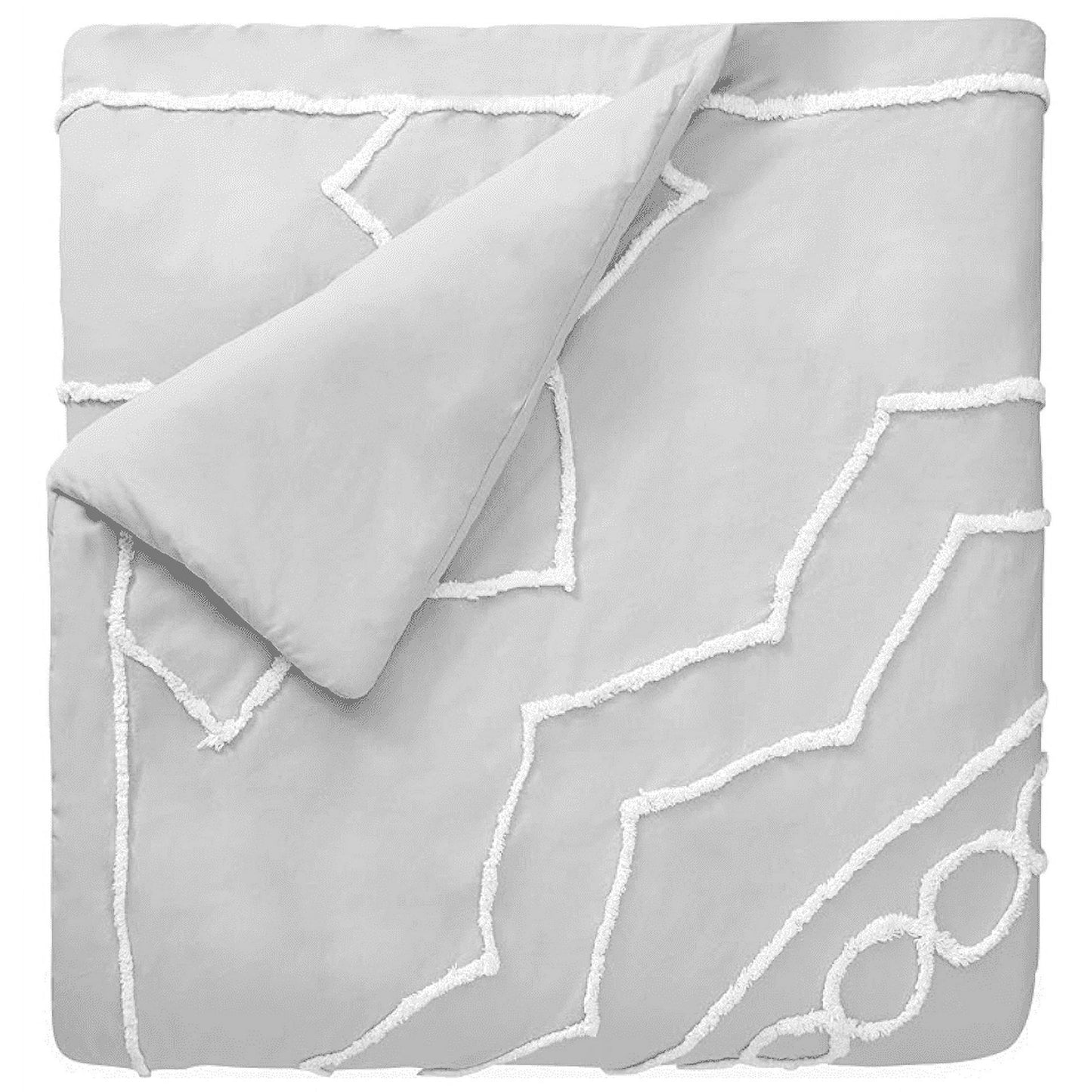 Martha Stewart Sophia Medallion 100% Cotton 3pc Set-1 Duvet, 2 Pillow Shams