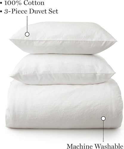 Martha Stewart Kinfolk 100% Cotton 3pc Set-1 Duvet, 2 Pillow Shams