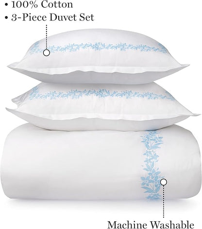Martha Stewart Wildflower 100% Cotton 3pc Set-1 Duvet, 2 Pillow Shams