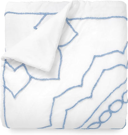 Martha Stewart Sophia Medallion 100% Cotton 3pc Set-1 Duvet, 2 Pillow Shams