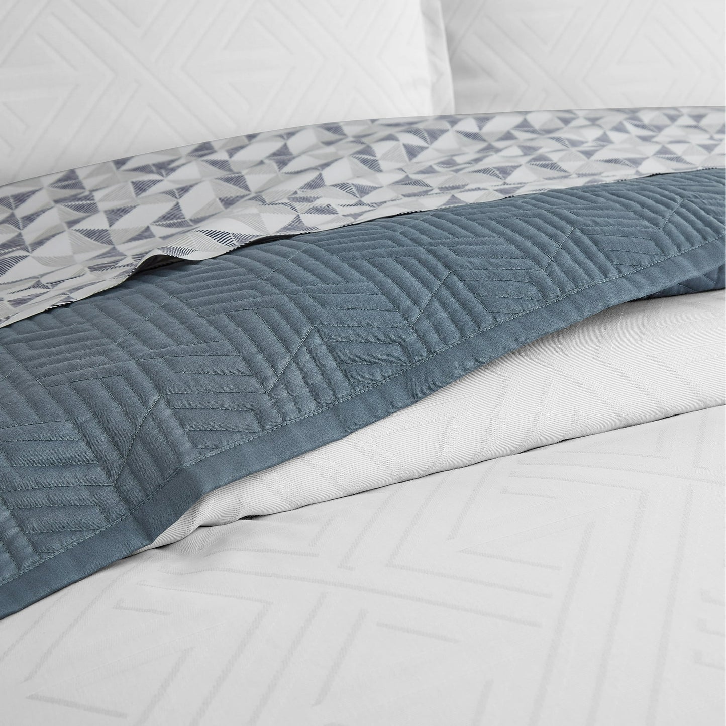 Scott Living Laredo Cotton Blend 3pc Set-1 Duvet, 2 Pillow Shams, Full/Queen, King