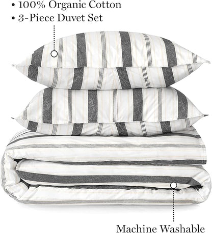 Martha Stewart Carden 100% Cotton 3pc Set-1 Duvet, 2 Pillow Shams