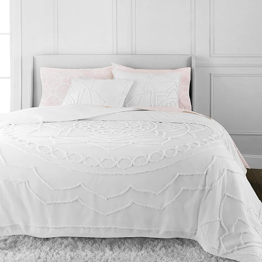 Martha Stewart Sophia Medallion 100% Cotton 3pc Set-1 Duvet, 2 Pillow Shams