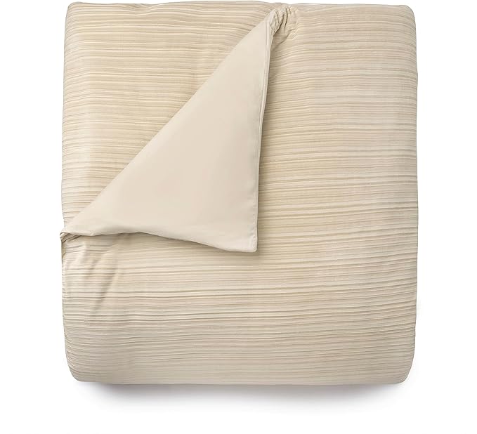 Martha Stewart Natalie 100% Cotton/Polyester Reversible 3pc Set-1 Duvet, 2 Pillow Shams