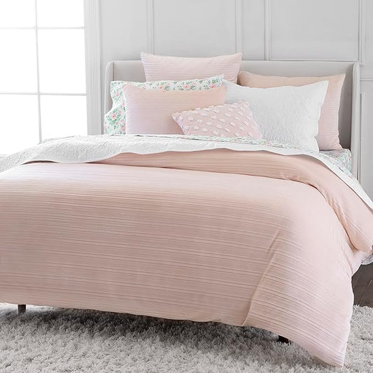 Martha Stewart Natalie 100% Cotton/Polyester Reversible 3pc Set-1 Duvet, 2 Pillow Shams