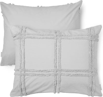 Martha Stewart Skylar Chenille 100% Cotton 3pc Set-1 Duvet, 2 Pillow Shams