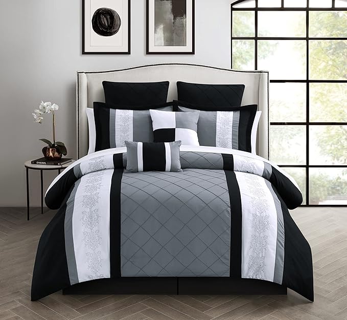 Chic Home Livingston 8-Piece Bed in a Bag Comforter Set