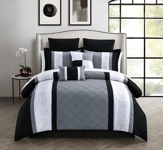 Chic Home Livingston 8-Piece Bed in a Bag Comforter Set