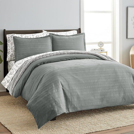 Scott Living Aero Cotton 3pc Set-1 Duvet, 2 Pillow Shams, Full/Queen, King