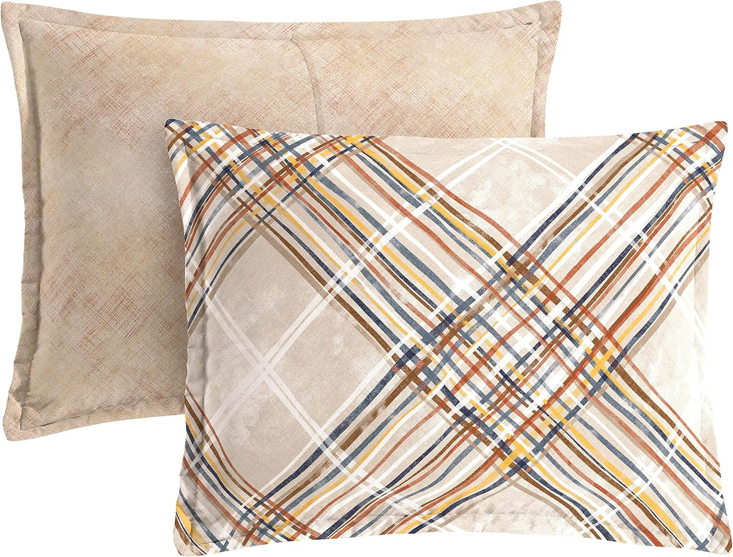 Scott Living Hollis Cotton 3pc Set-1 Duvet, 2 Pillow Shams, Full/Queen, King