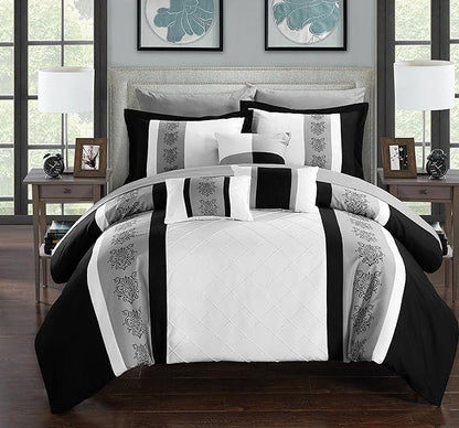 BED IN BAG Chic Home Clayton 10 PC Comforter, Shams, Decorative Pillows, Sheets