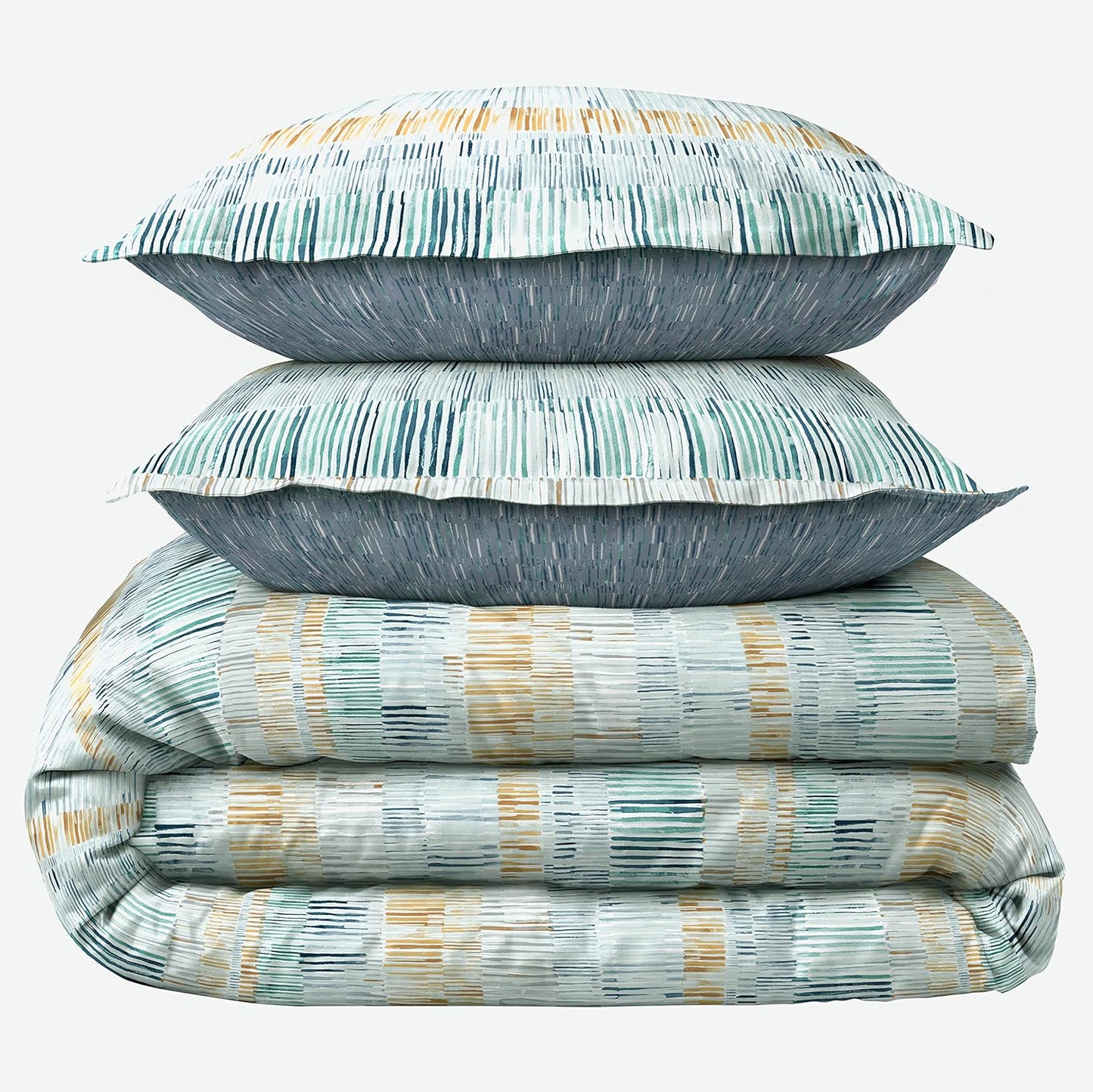 Scott Living Santiago Cotton 3pc Set-1 Duvet, 2 Pillow Shams, Full/Queen, King