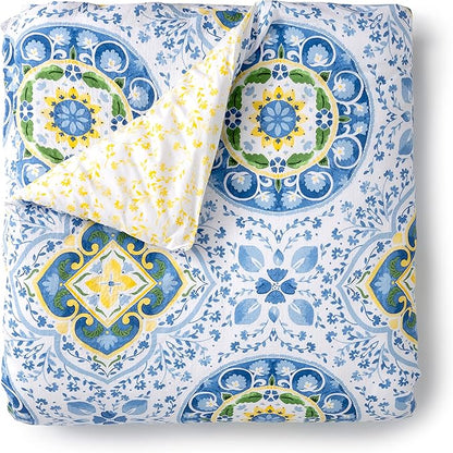 Martha Stewart Aria 100% Cotton 3pc Set-1 Duvet, 2 Pillow Shams