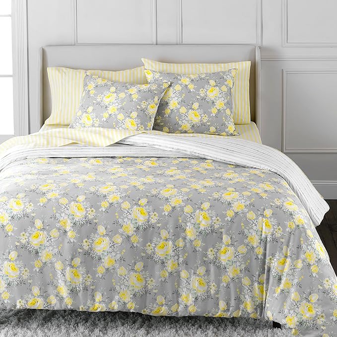 Martha Stewart Mariel 100% Cotton 3pc Set-1 Duvet, 2 Pillow Shams