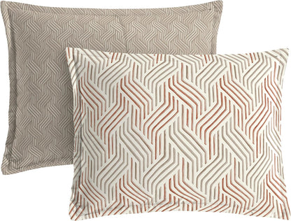 Scott Living Landry Cotton 3pc Set-1 Duvet, 2 Pillow Shams, Full/Queen, King
