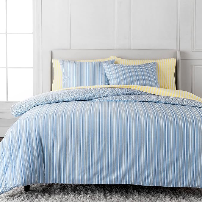 Martha Stewart Arielle 100% Cotton 3pc Set-1 Duvet, 2 Pillow Shams