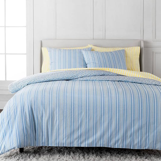 Martha Stewart Arielle 100% Cotton 3pc Set-1 Duvet, 2 Pillow Shams