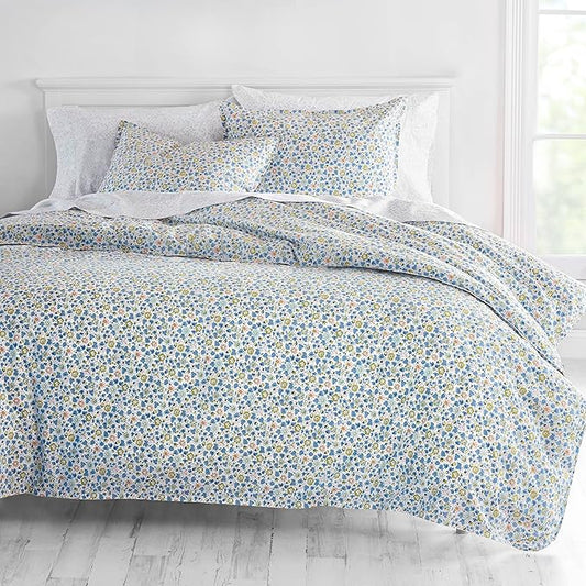 Martha Stewart Libby 100% Cotton 3pc Set-1 Duvet, 2 Pillow Shams