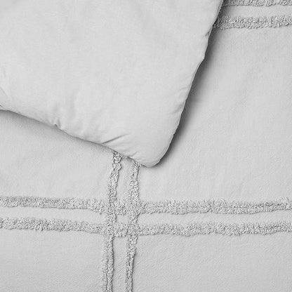 Martha Stewart Skylar Chenille 100% Cotton 3pc Set-1 Duvet, 2 Pillow Shams