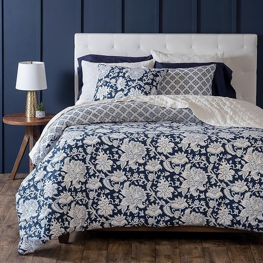 Martha Stewart Kyra 100% Cotton 3pc Set-1 Duvet, 2 Pillow Shams
