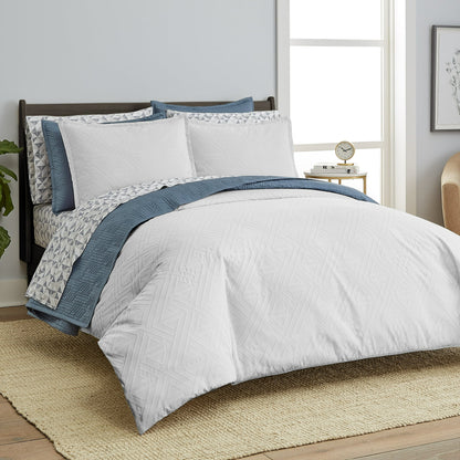 Scott Living Laredo Cotton Blend 3pc Set-1 Duvet, 2 Pillow Shams, Full/Queen, King