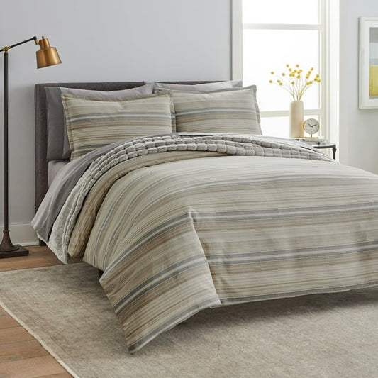 Scott Living Indio Cotton 3pc Set-1 Duvet, 2 Pillow Shams, Full/Queen, King